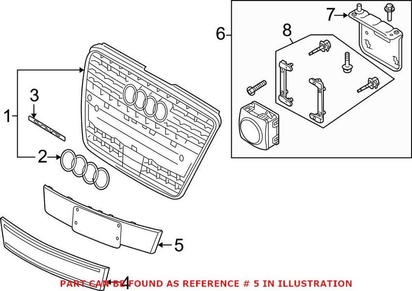 Audi Bumper Bracket - Front 4L0807285ET94